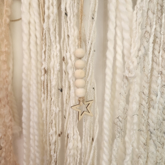 Boho Yarn Driftwood Wall Hanging Hand Woven Abstract Tapestry Bohemian Decor - Picture 3 of 9